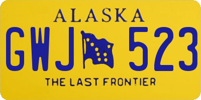 AK license plate GWJ523