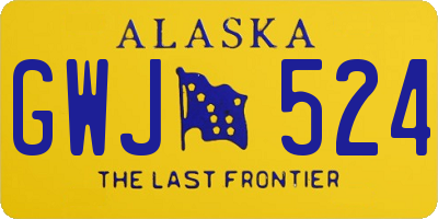 AK license plate GWJ524