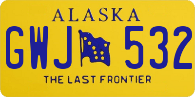 AK license plate GWJ532