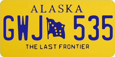 AK license plate GWJ535