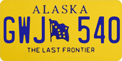 AK license plate GWJ540