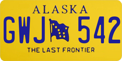 AK license plate GWJ542
