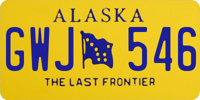 AK license plate GWJ546