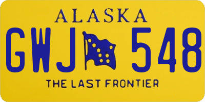 AK license plate GWJ548