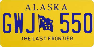 AK license plate GWJ550