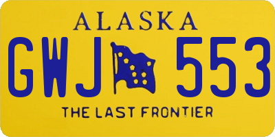 AK license plate GWJ553