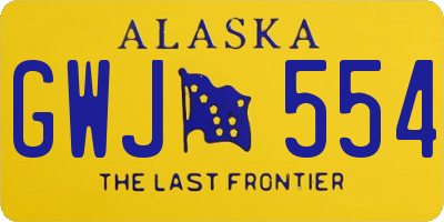 AK license plate GWJ554