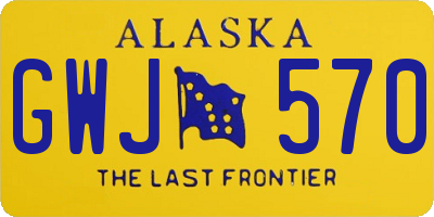AK license plate GWJ570