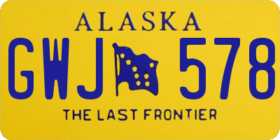 AK license plate GWJ578