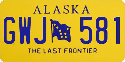 AK license plate GWJ581