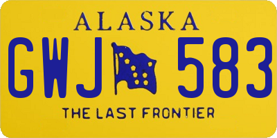AK license plate GWJ583