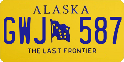 AK license plate GWJ587