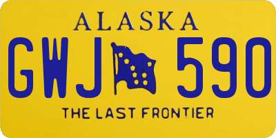 AK license plate GWJ590