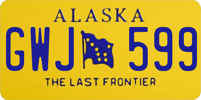 AK license plate GWJ599