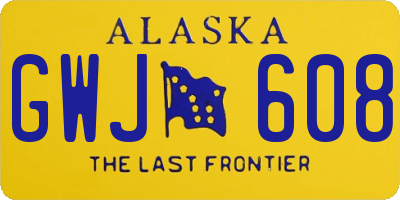 AK license plate GWJ608