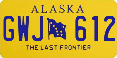 AK license plate GWJ612
