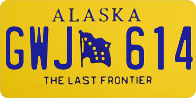 AK license plate GWJ614
