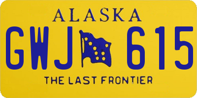 AK license plate GWJ615