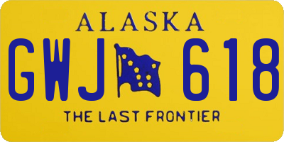 AK license plate GWJ618