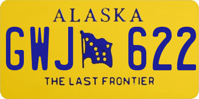 AK license plate GWJ622