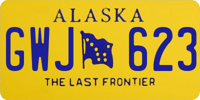 AK license plate GWJ623