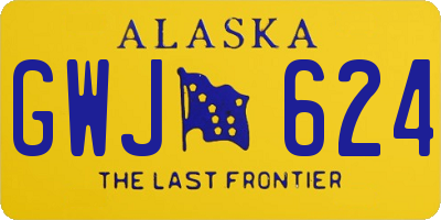 AK license plate GWJ624