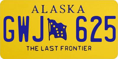AK license plate GWJ625