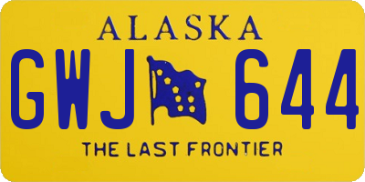 AK license plate GWJ644