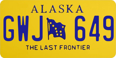 AK license plate GWJ649