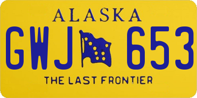 AK license plate GWJ653