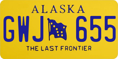 AK license plate GWJ655