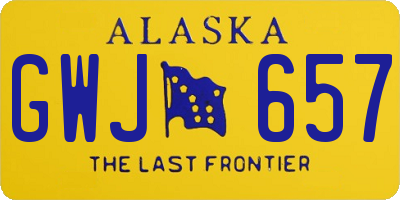 AK license plate GWJ657