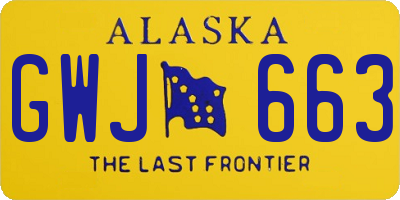 AK license plate GWJ663