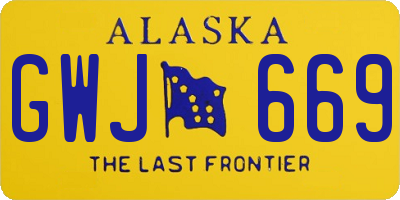 AK license plate GWJ669