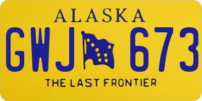 AK license plate GWJ673