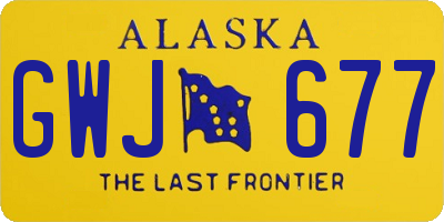 AK license plate GWJ677