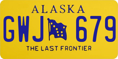 AK license plate GWJ679