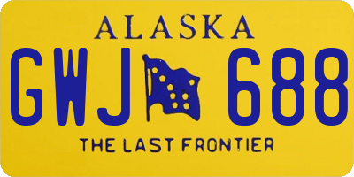 AK license plate GWJ688