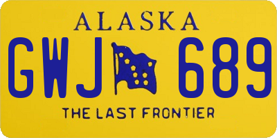 AK license plate GWJ689