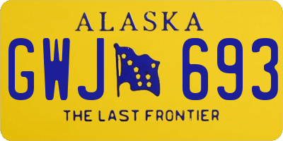 AK license plate GWJ693