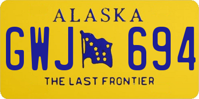 AK license plate GWJ694