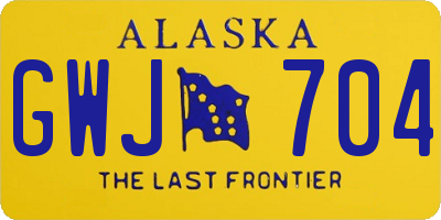 AK license plate GWJ704