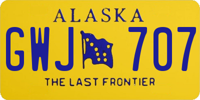 AK license plate GWJ707