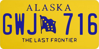 AK license plate GWJ716