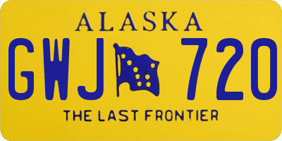 AK license plate GWJ720