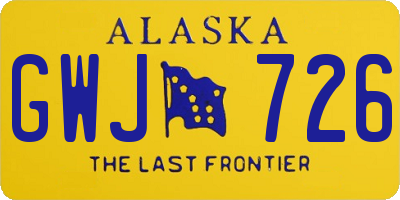 AK license plate GWJ726