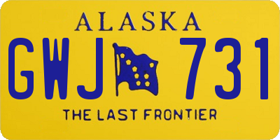AK license plate GWJ731