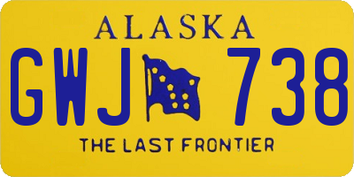 AK license plate GWJ738