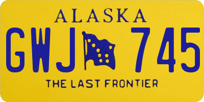 AK license plate GWJ745