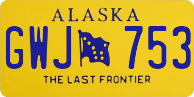 AK license plate GWJ753